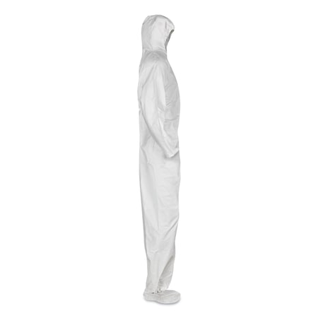 Kleenguard Disposable Coveralls, SMS Fabric, Elastic Ankle, Serged Seam, White, 20 PK KCC49127